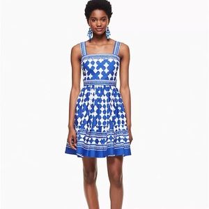 Kate Spade Lantern Poplin Flounce Dress NWT